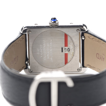 Cartier Stainless Steel Alligator 24mm Tank Solo Quartz Watch 4 of 6