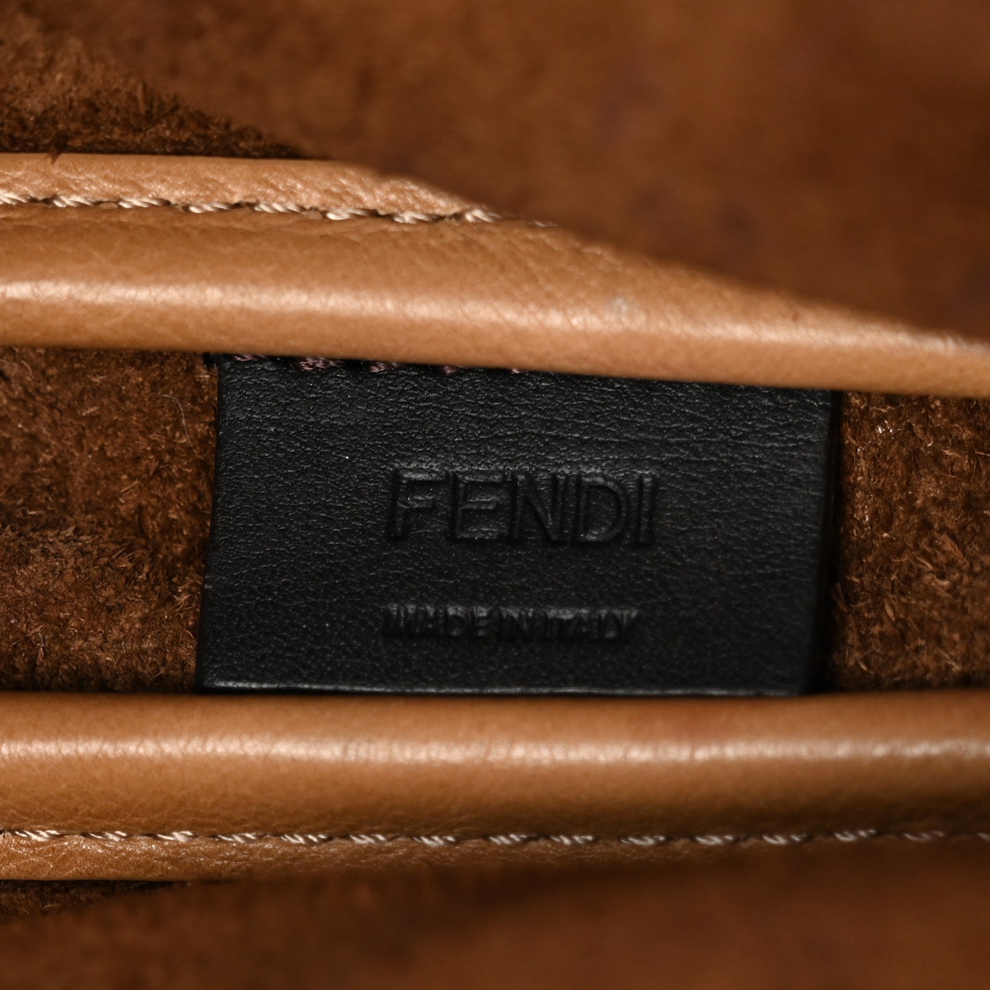 Vitello Mini Simply Fendi Shoulder Bag Miele Scuro
