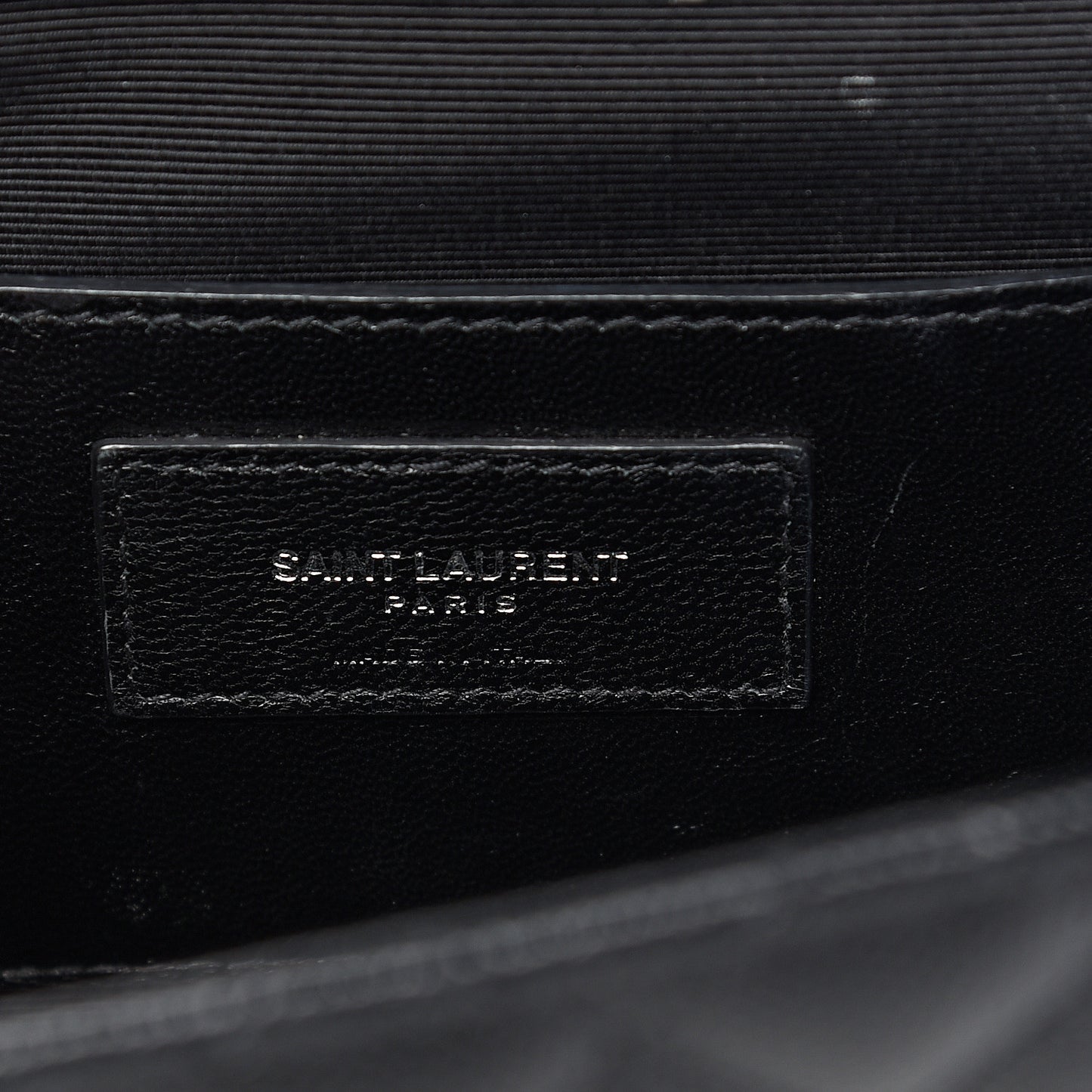 Grain De Poudre Textured Mixed Matelasse Triquilt Medium Monogram Satchel Black