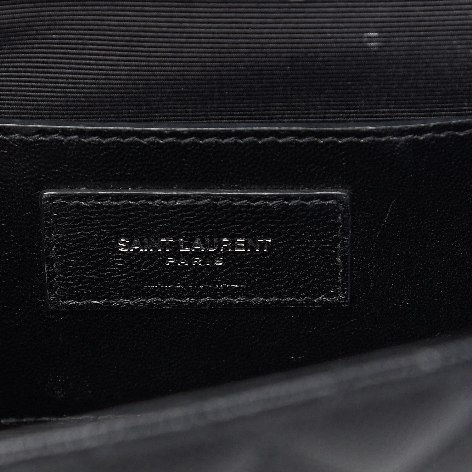 Saint Laurent Grain De Poudre Textured Mixed Matelasse Triquilt Medium Monogram Satchel Black 6 of 9