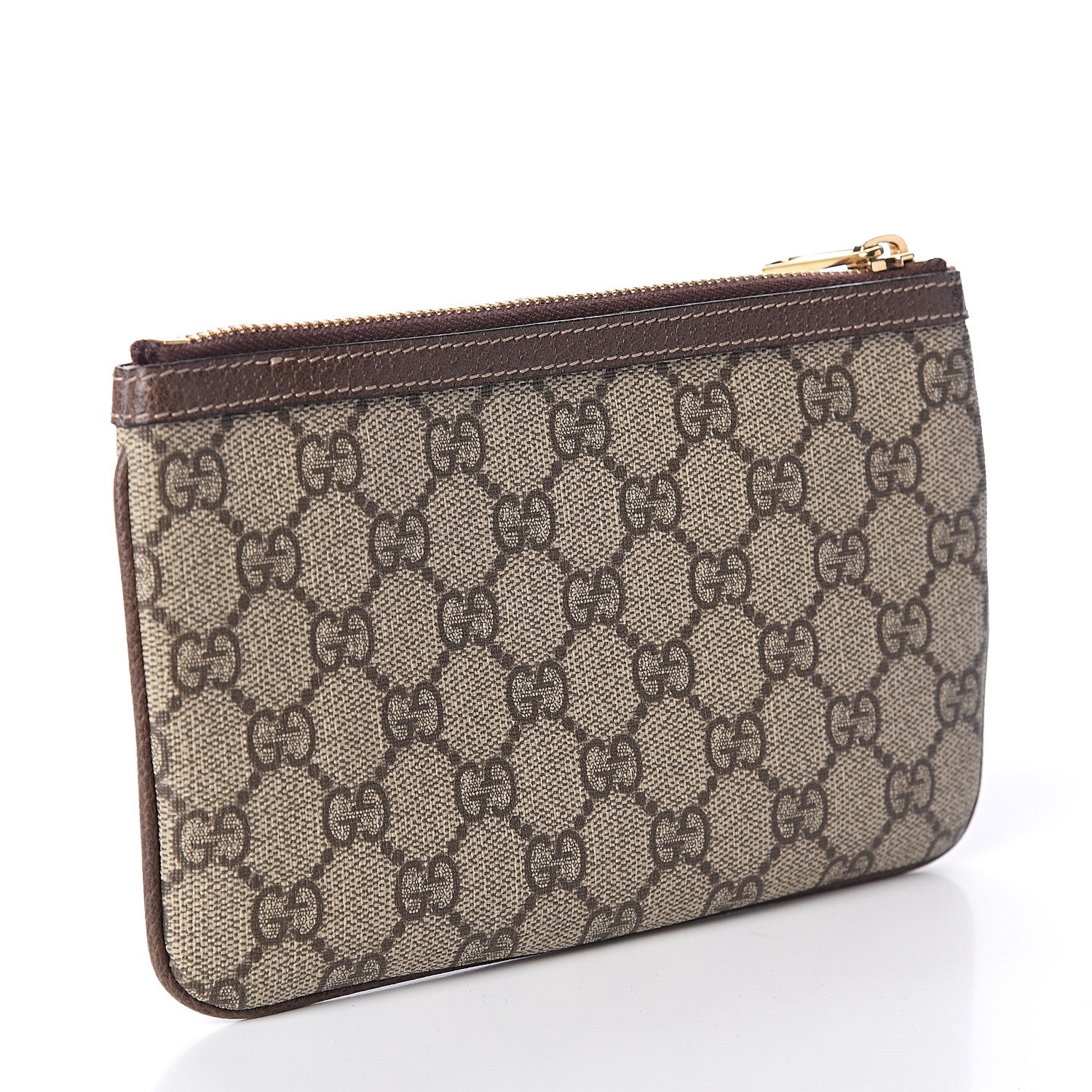 Gucci GG Supreme Monogram Web Small Ophidia Pouch Clutch Beige New Acero 2 of 5
