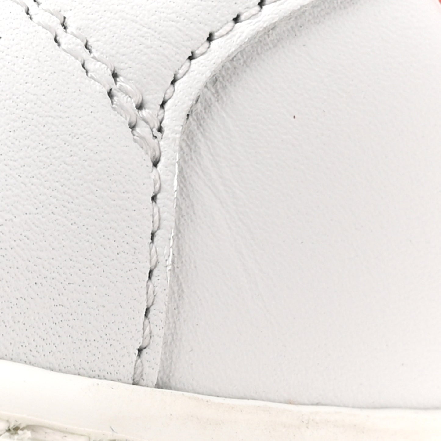 Calfskin Womens Advantage Sneakers 36 White Orange