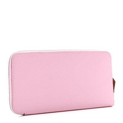 Hermes Epsom Silk'In Wallet Mauve Sylvestre Jaune Citron Cuivre 3 of 8
