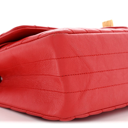 Chanel Calfskin Chevron Quilted 2.55 Reissue 225 Flap Red 9 of 12