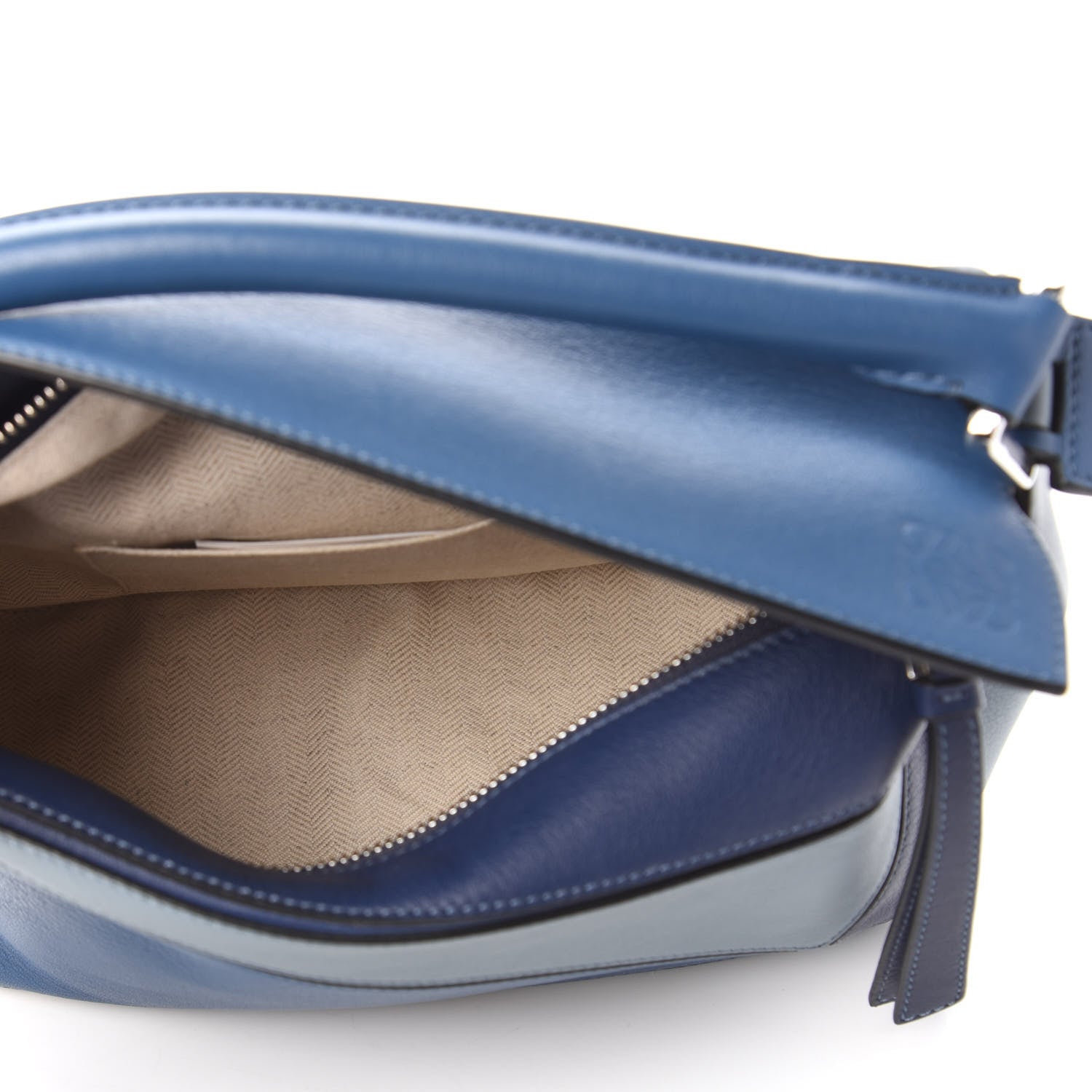 Loewe Calfskin Small Puzzle Bag Marine Stone Steel Blue 5 of 11