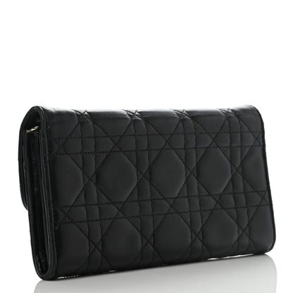 Christian Dior Lambskin Cannage Miss Dior Chain Wallet Black 2 of 13