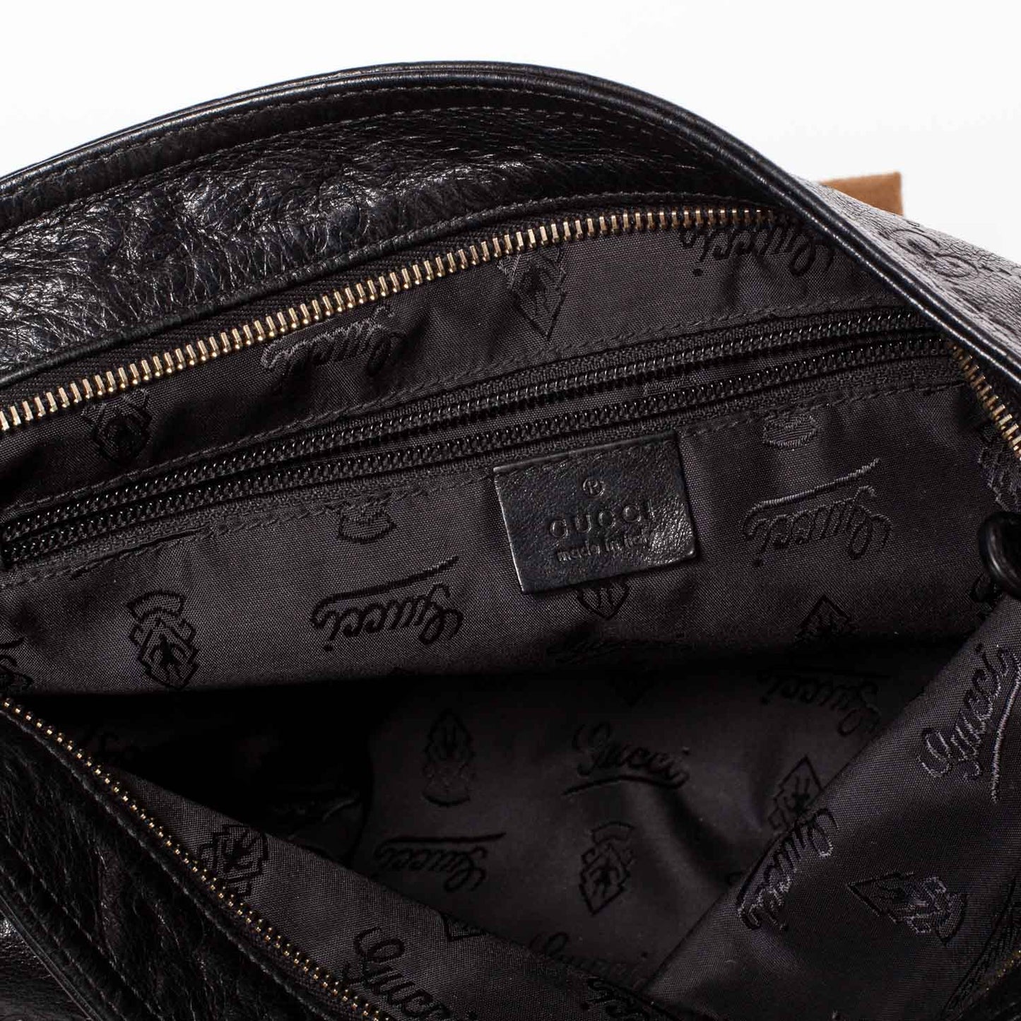 Guccissima Flat Messenger Bag Black