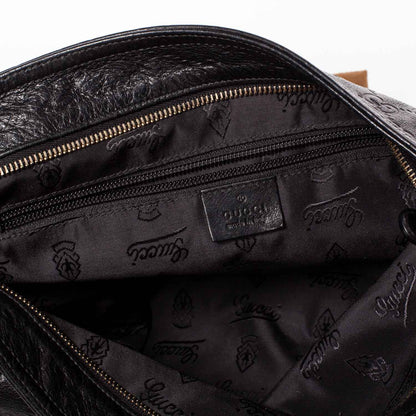 Gucci Guccissima Flat Messenger Bag Black 10 of 11