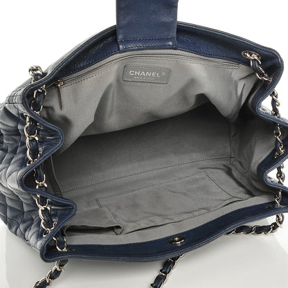 Chanel Calfskin Coco Bengal Open Accordion Tote Blue 5 of 8