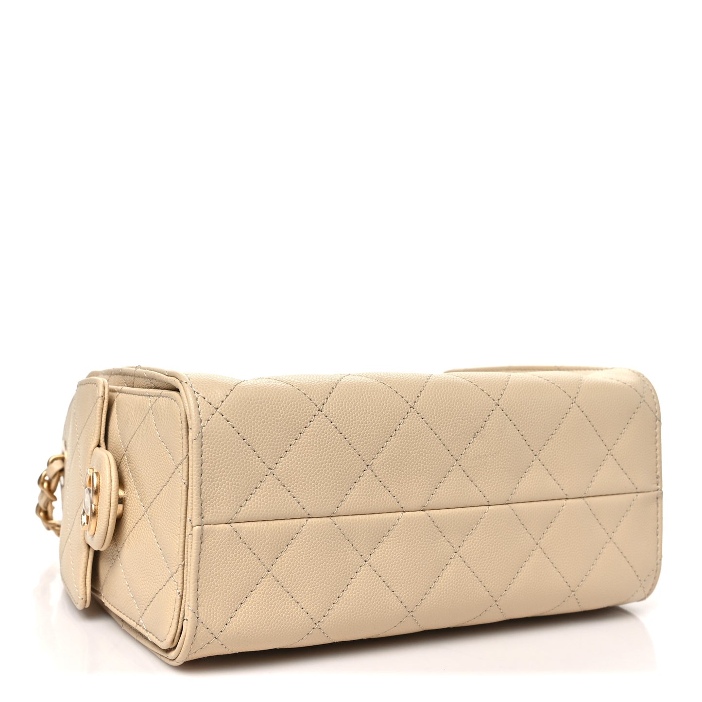 Caviar Quilted Mini Chanel 25 Handbag Beige