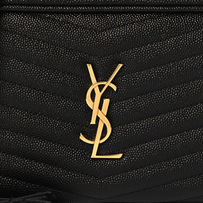 Saint Laurent Grain De Poudre Matelasse Monogram Mini Lou Camera Bag Black 8 of 11