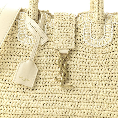 Saint Laurent Raffia Baby Monogram Downtown Cabas 9 of 9