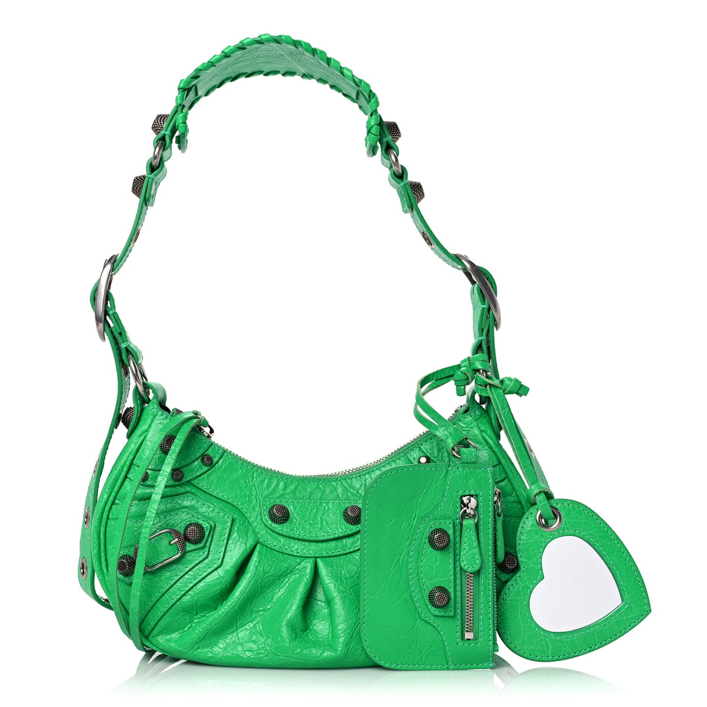 Agneau Arena Le Cagole Shoulder Bag XS Vivid Green