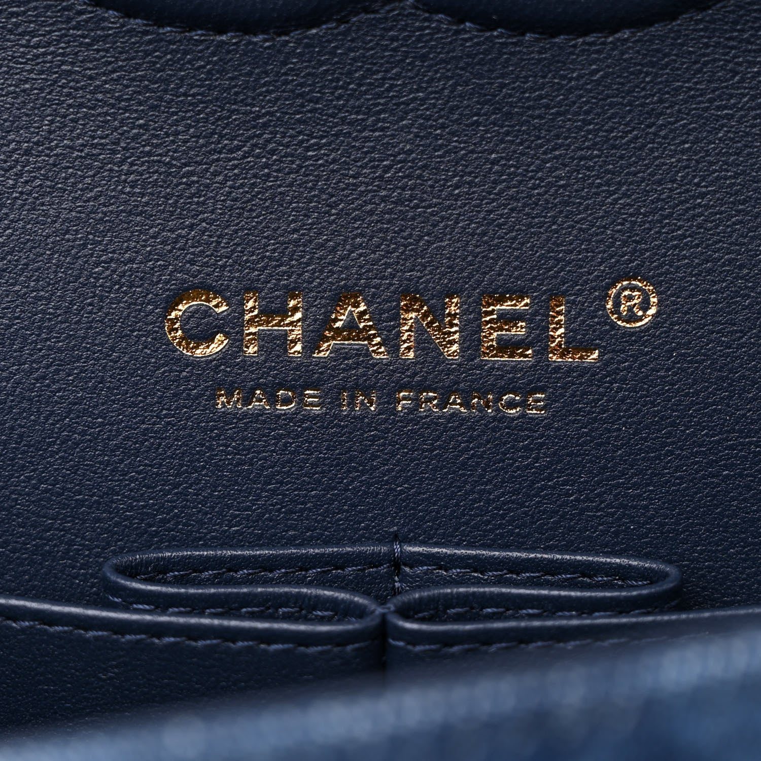 Chanel Printed Denim Quilted Medium Double Flap Dark Blue 6 of 10