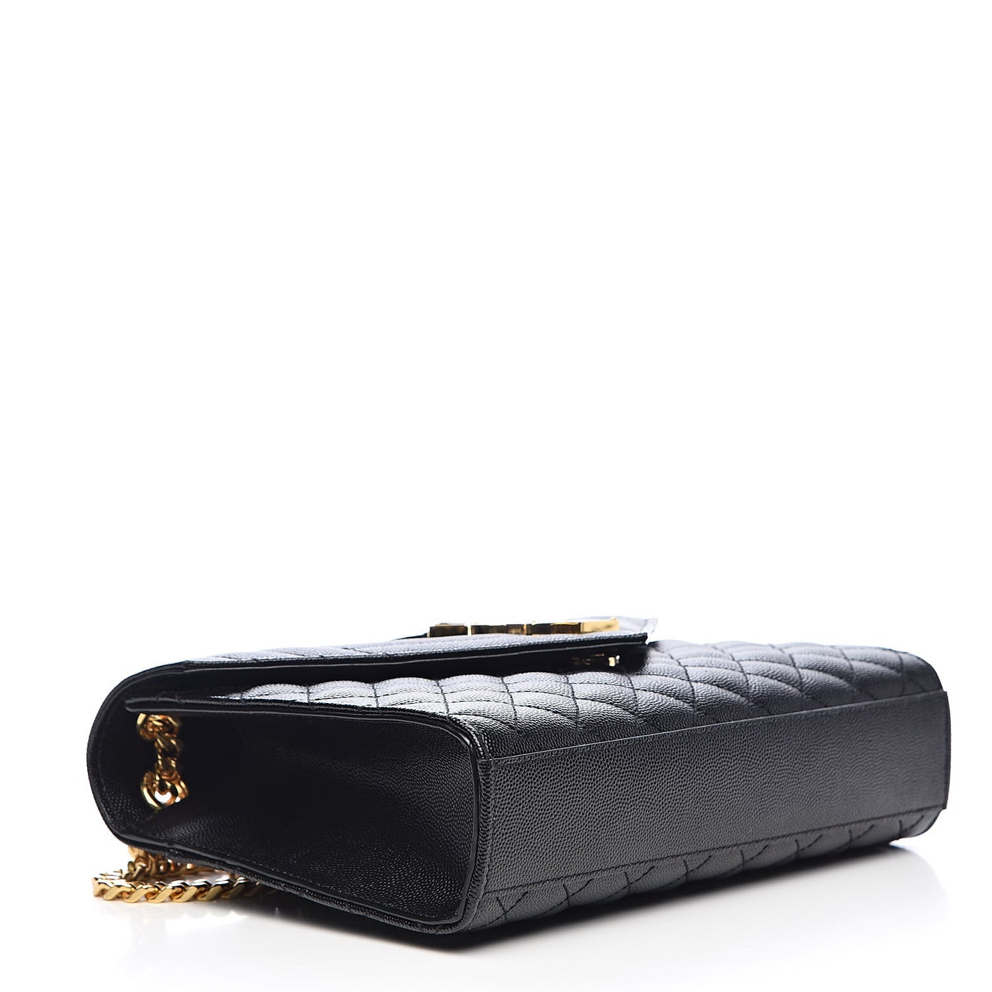 Grain De Poudre Textured Mixed Matelasse Triquilt Medium Monogram Satchel Black