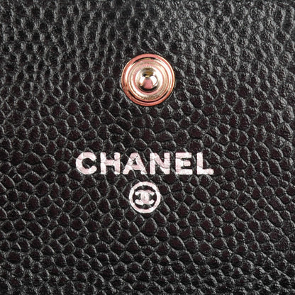 Chanel Caviar Quilted Large Gusset Flap Wallet Black 6 of 8