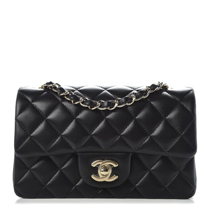 Chanel Lambskin Quilted Mini Rectangular Flap Black 1 of 10