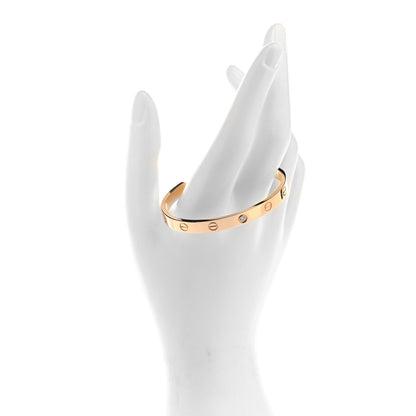 Cartier 18K Yellow Gold 1 Diamond LOVE Cuff Bracelet 17 2 of 6