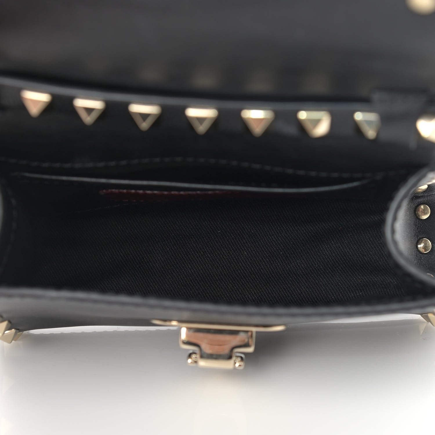 Valentino Garavani Vitello Mini Rockstud Flip Lock Crossbody Bag Black 4 of 9