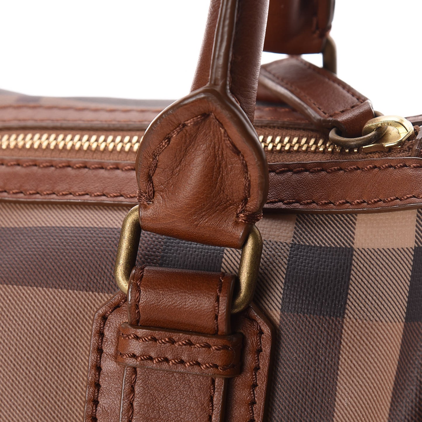 Smoked Check Small Chester Bowling Bag Brown
