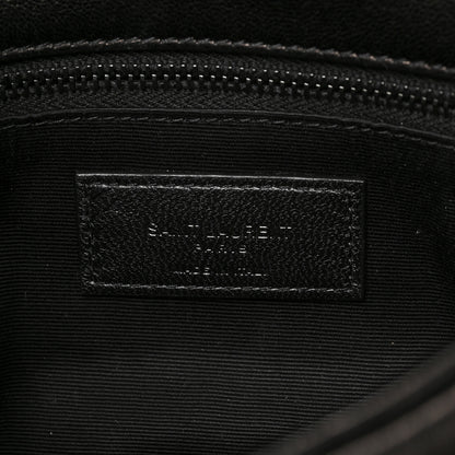 Saint Laurent Calfskin Quilted Toy Loulou Puffer Monogram Monochrome Chain Satchel Black 6 of 8