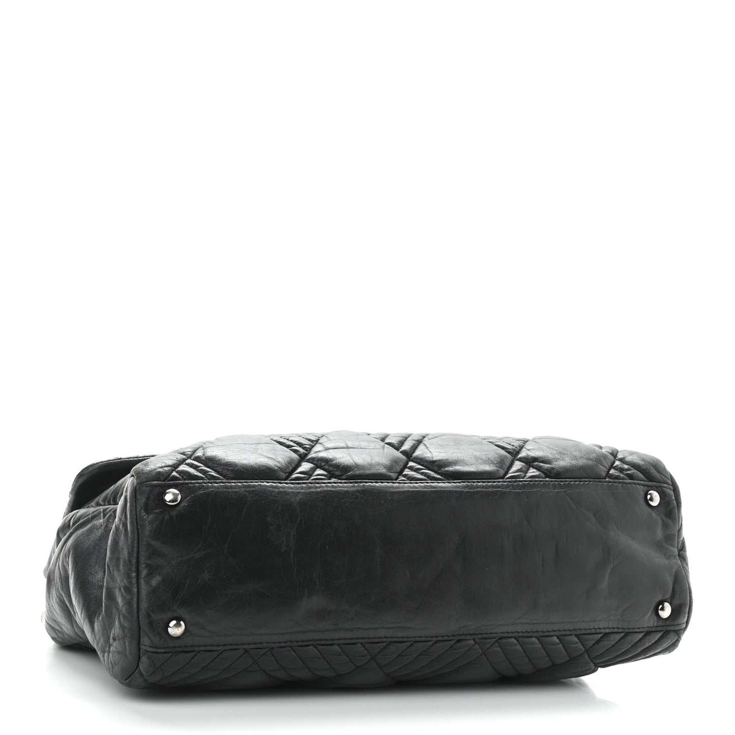 Lambskin In and Out XL Maxi Flap Black