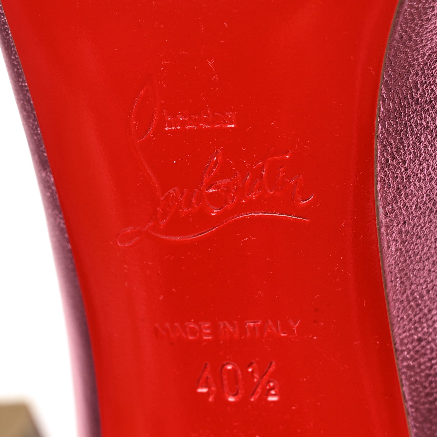 Christian Louboutin Metallic Calfskin Hot Chick 100 Pumps 40.5 Pink 7 of 7