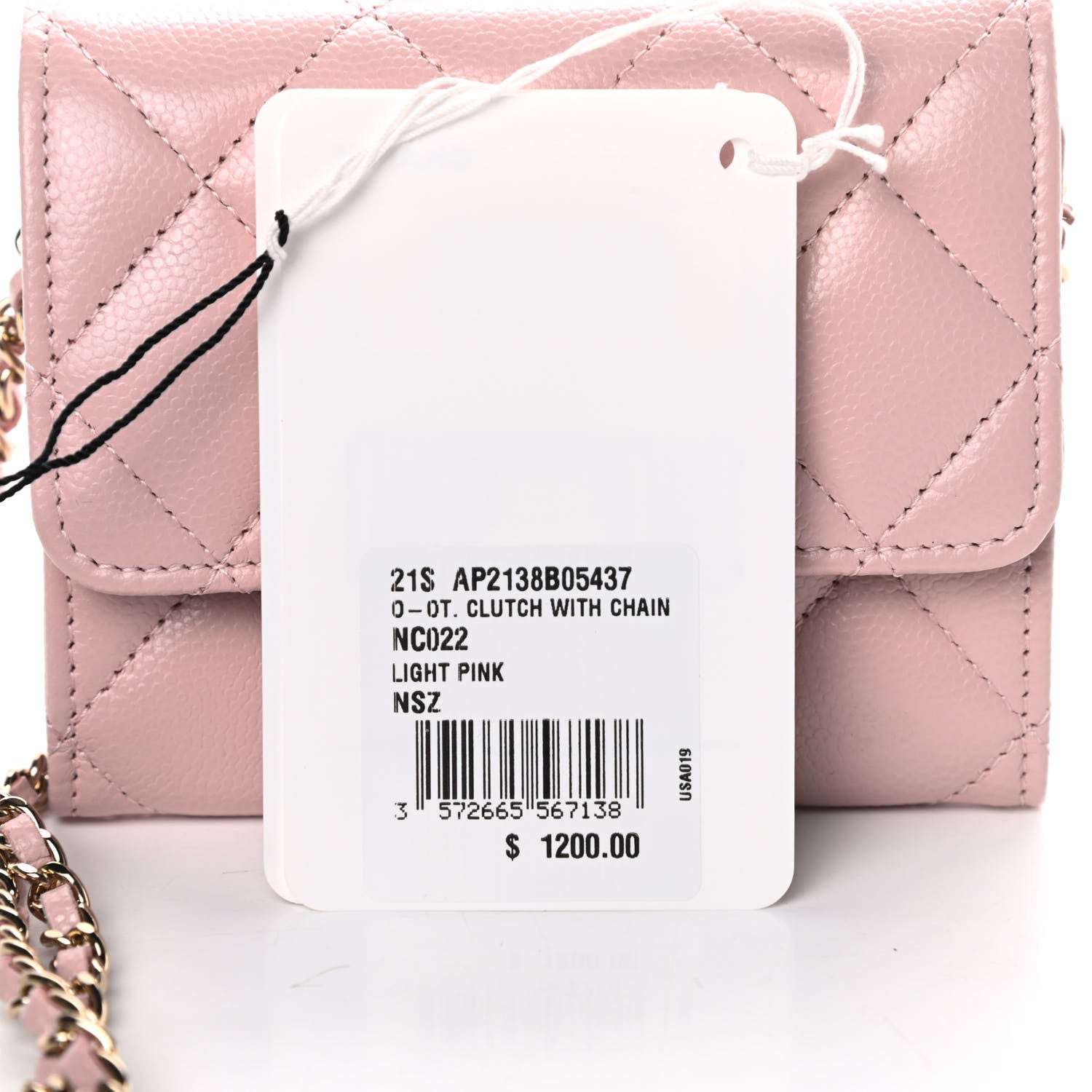 Chanel Caviar Quilted Coco Candy Card Holder On Chain Light Pink 13 of 13