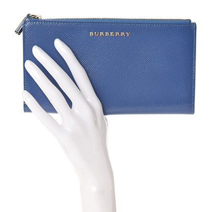 Burberry Patent Constantine Bi-Color Continental Wallet Steel Blue Azure Blue 2 of 7