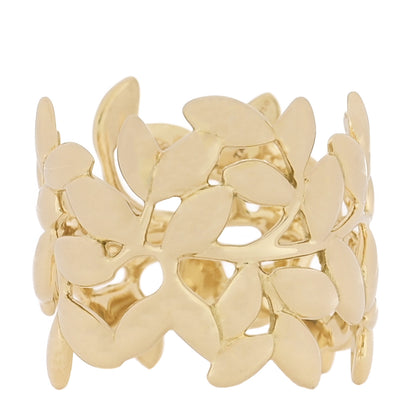 Tiffany 18K Yellow Gold Paloma Picasso Olive Leaf Wide Ring 53 6.25 1 of 4