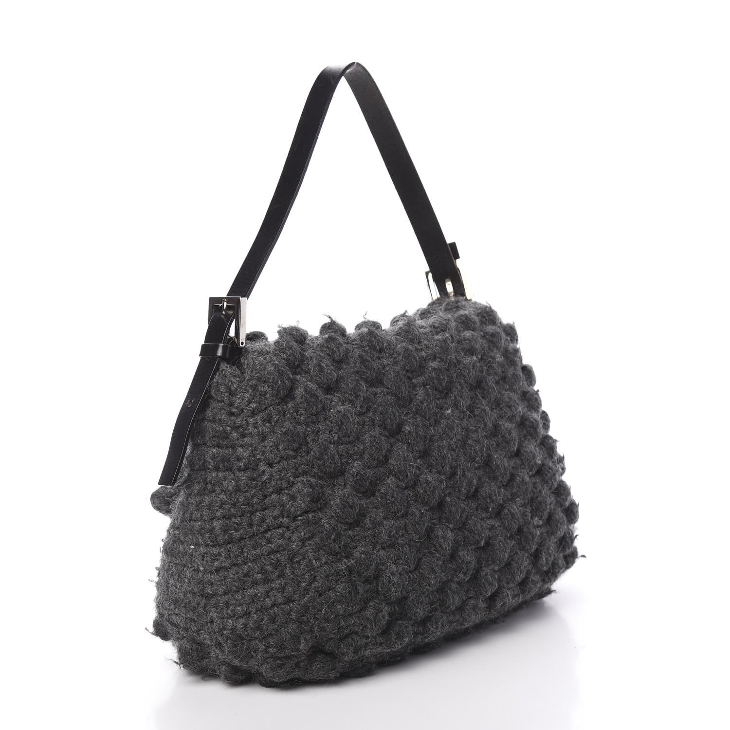 Fendi Woven Knit Baguette Grey 4 of 14