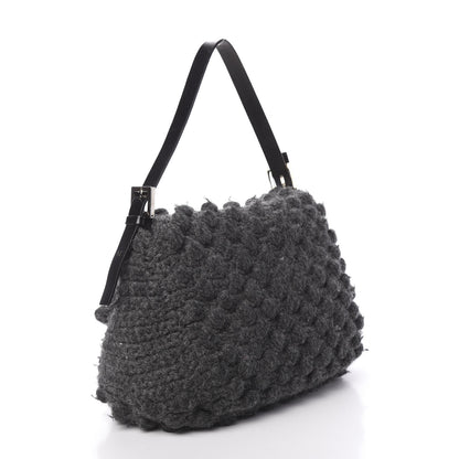 Fendi Woven Knit Baguette Grey 4 of 14