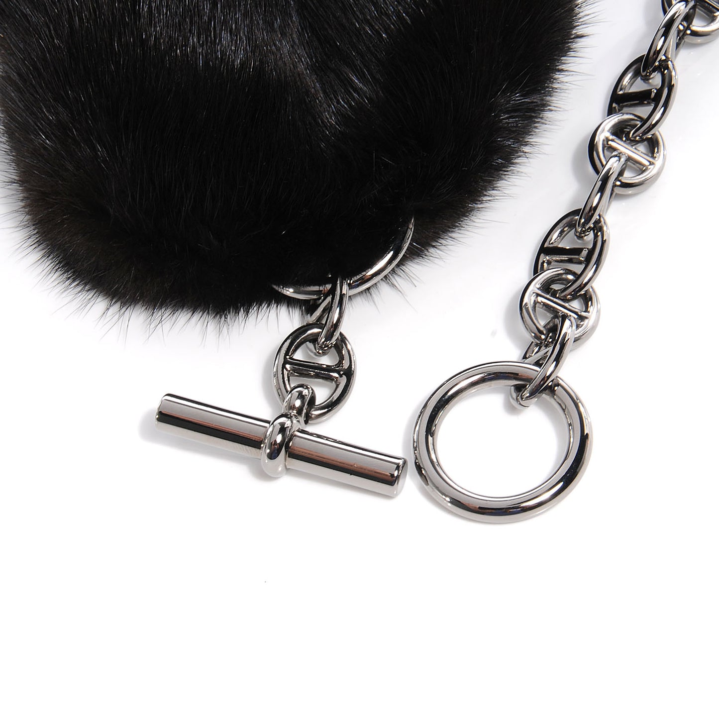 Mink Chaine D'Ancre Collar Scarf Black