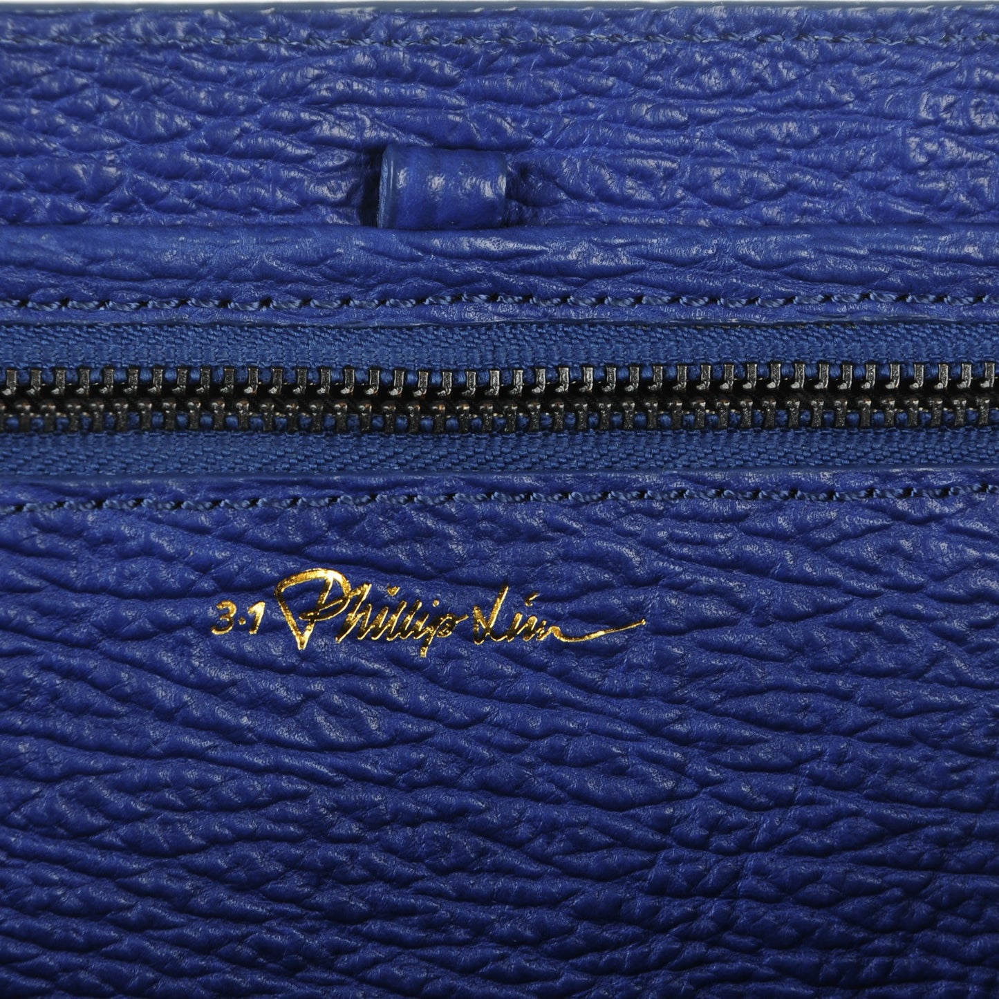 3.1 Textured Calfskin Large Pashli Satchel Cobalt