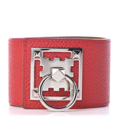 Hermes Epsom Creneau Bracelet M Red 1 of 12