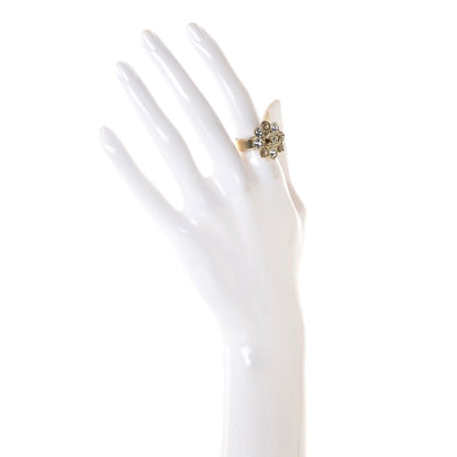 Chanel Crystal CC Ring 6.25 Gold 2 of 4