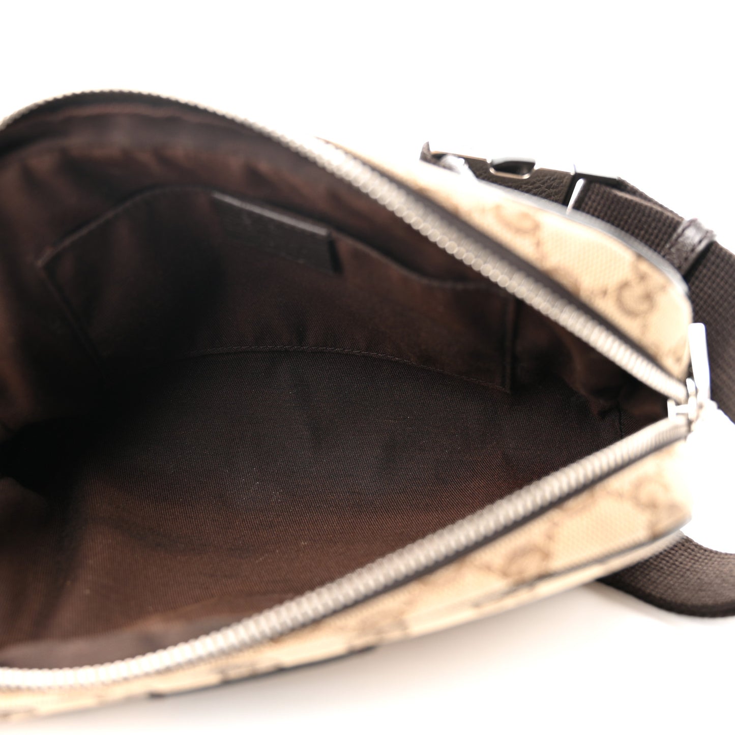 Monogram Dollar Calfskin Belt Bag Beige Ebony Testa di Moro Marrone Scuro
