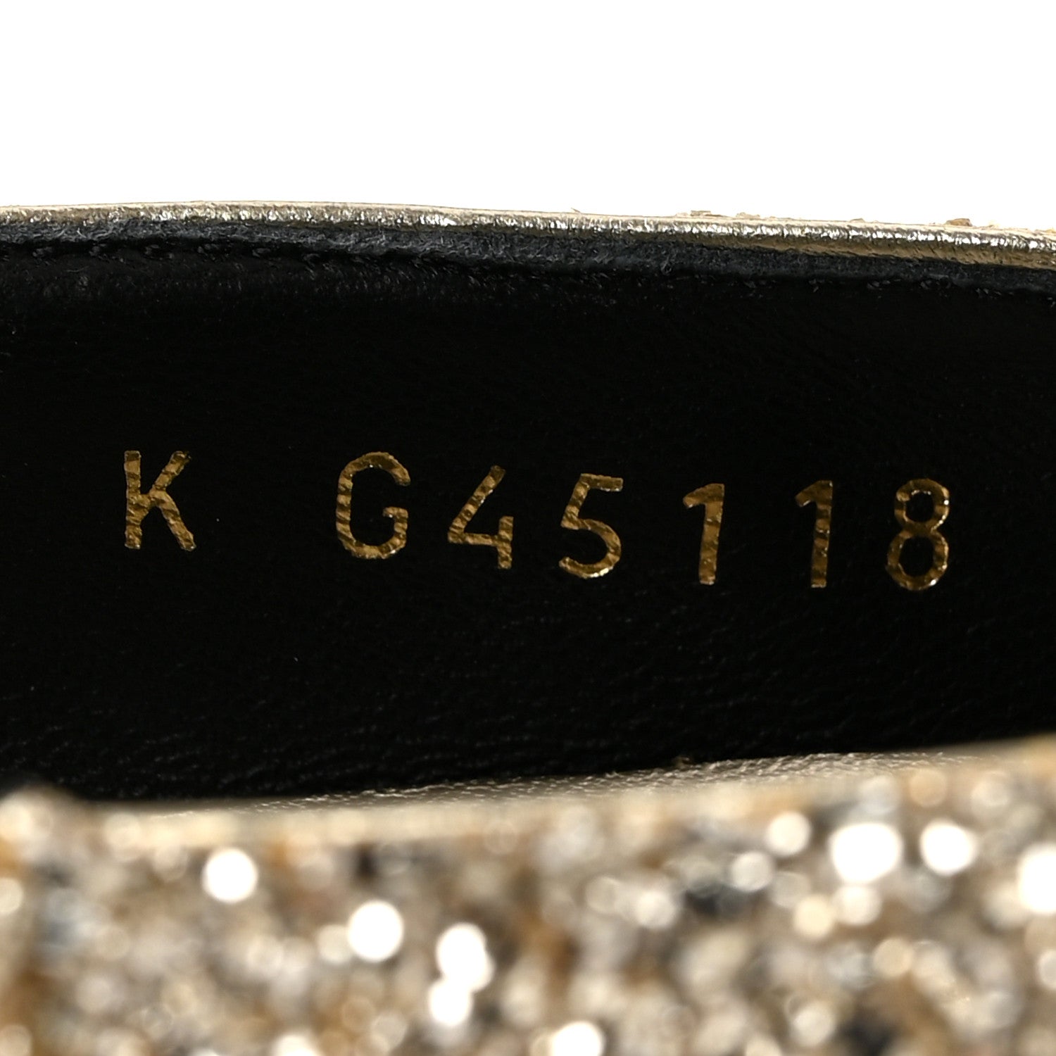 Chanel Glitter Lambskin Cap Toe CC Mary Jane Pumps 38 Light Gold Black 9 of 10
