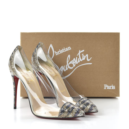 Christian Louboutin Debout Glitter Sirene 100 Pumps 39 Gold Transparent 8 of 8