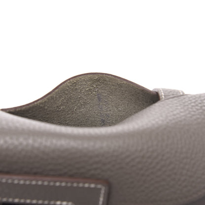 Hermes Taurillon Clemence Halzan 31 GM Etain 12 of 12