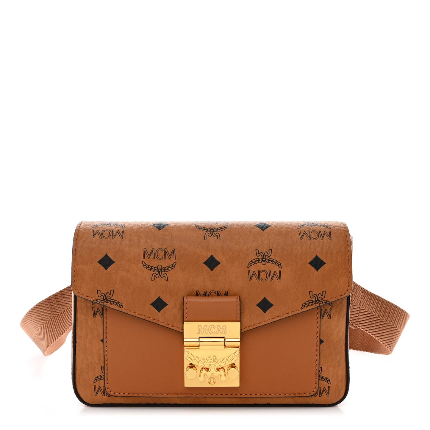 Visetos Small Millie Crossbody Belt Bag Cognac
