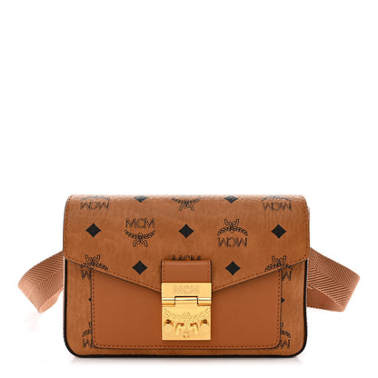 MCM Visetos Small Millie Crossbody Belt Bag Cognac 1 of 10