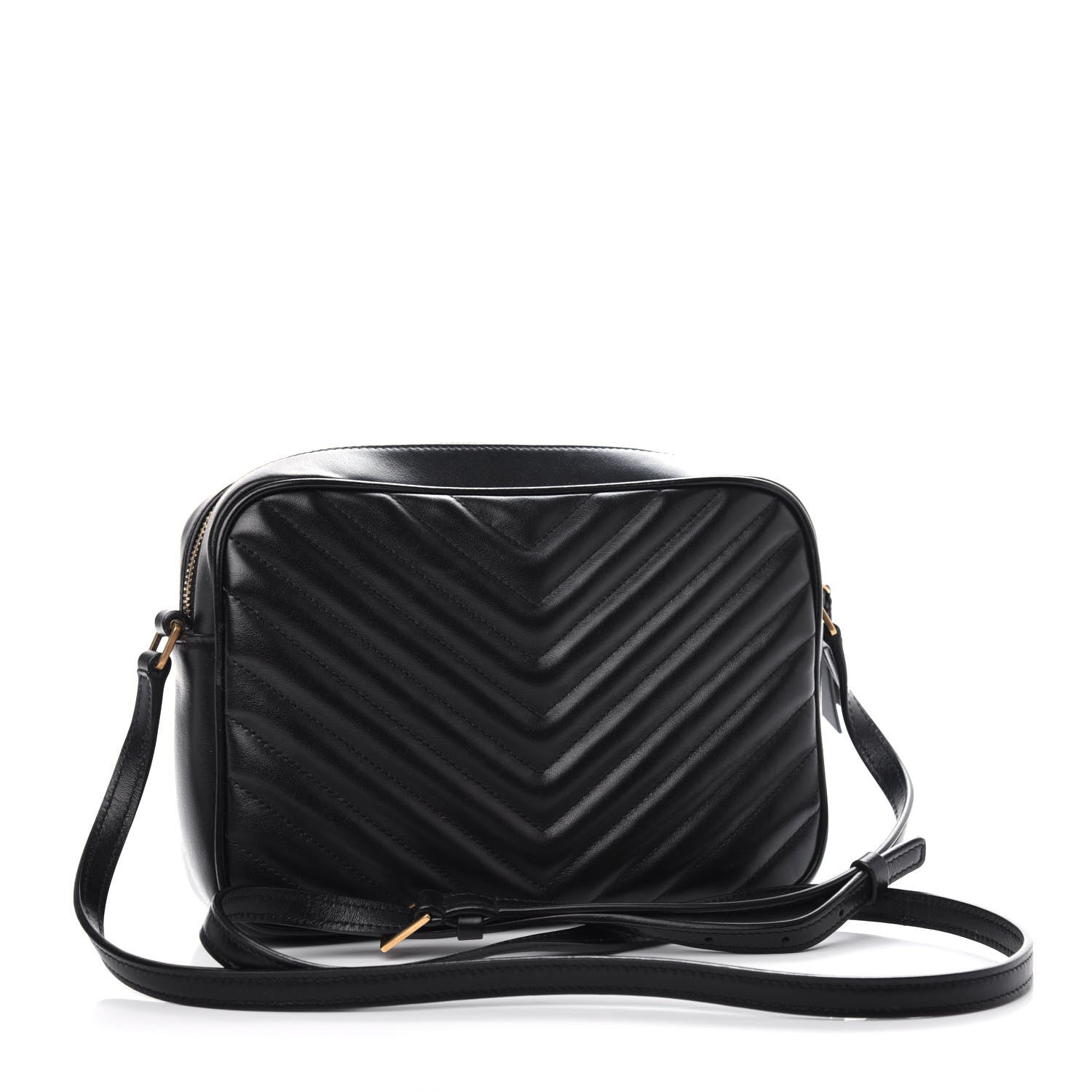 Saint Laurent Calfskin Matelasse Monogram Lou Camera Bag Black 3 of 10