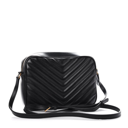 Saint Laurent Calfskin Matelasse Monogram Lou Camera Bag Black 3 of 10