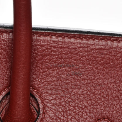 Hermes Taurillon Clemence Crinoline Birkin 35 Rouge H 25 of 25