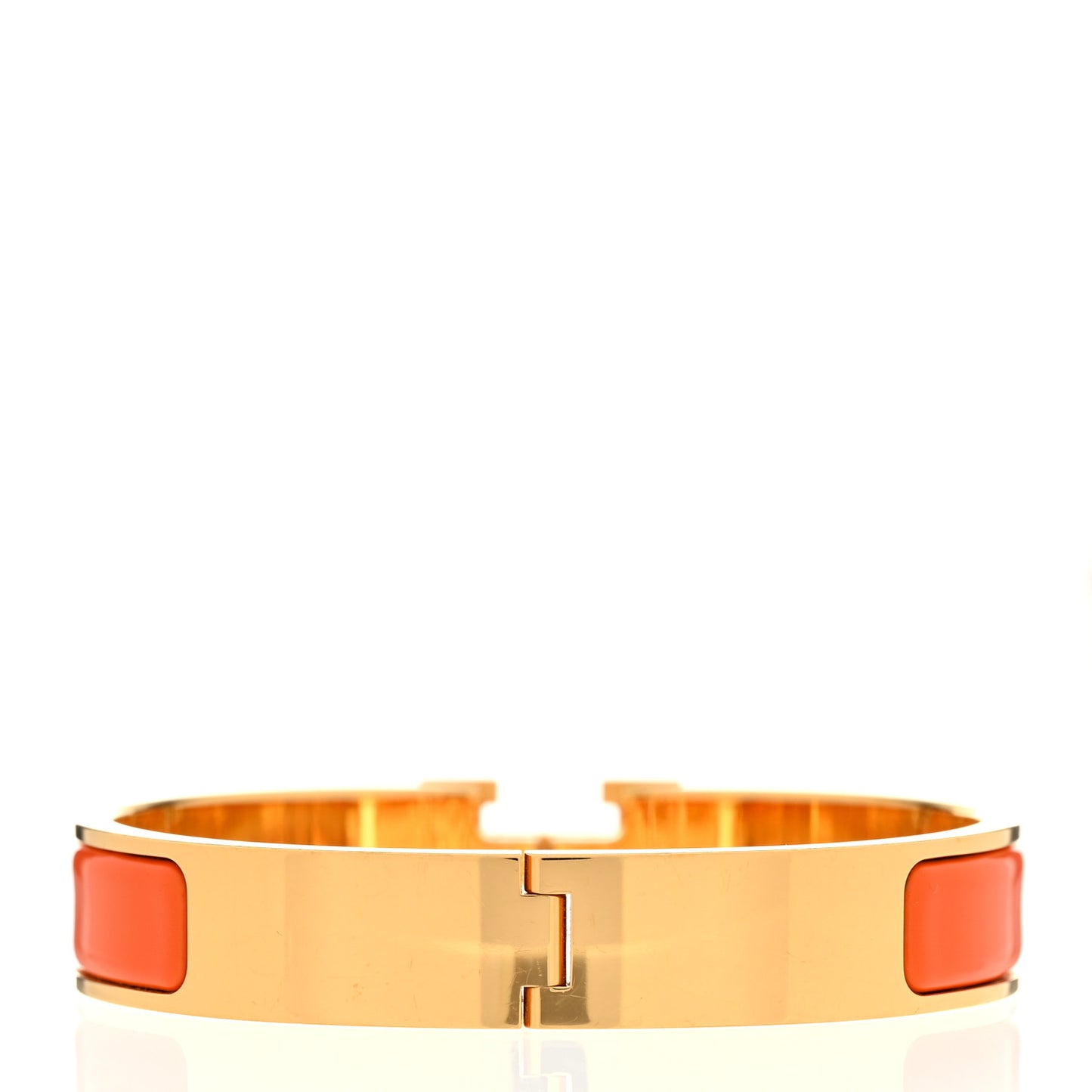 Enamel Narrow Clic Clac H Bracelet GM Orange