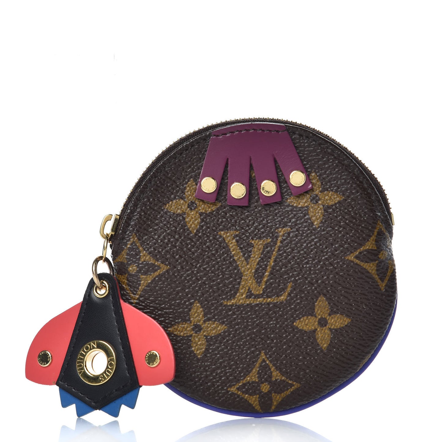 Monogram Totem Round Coin Purse Magenta