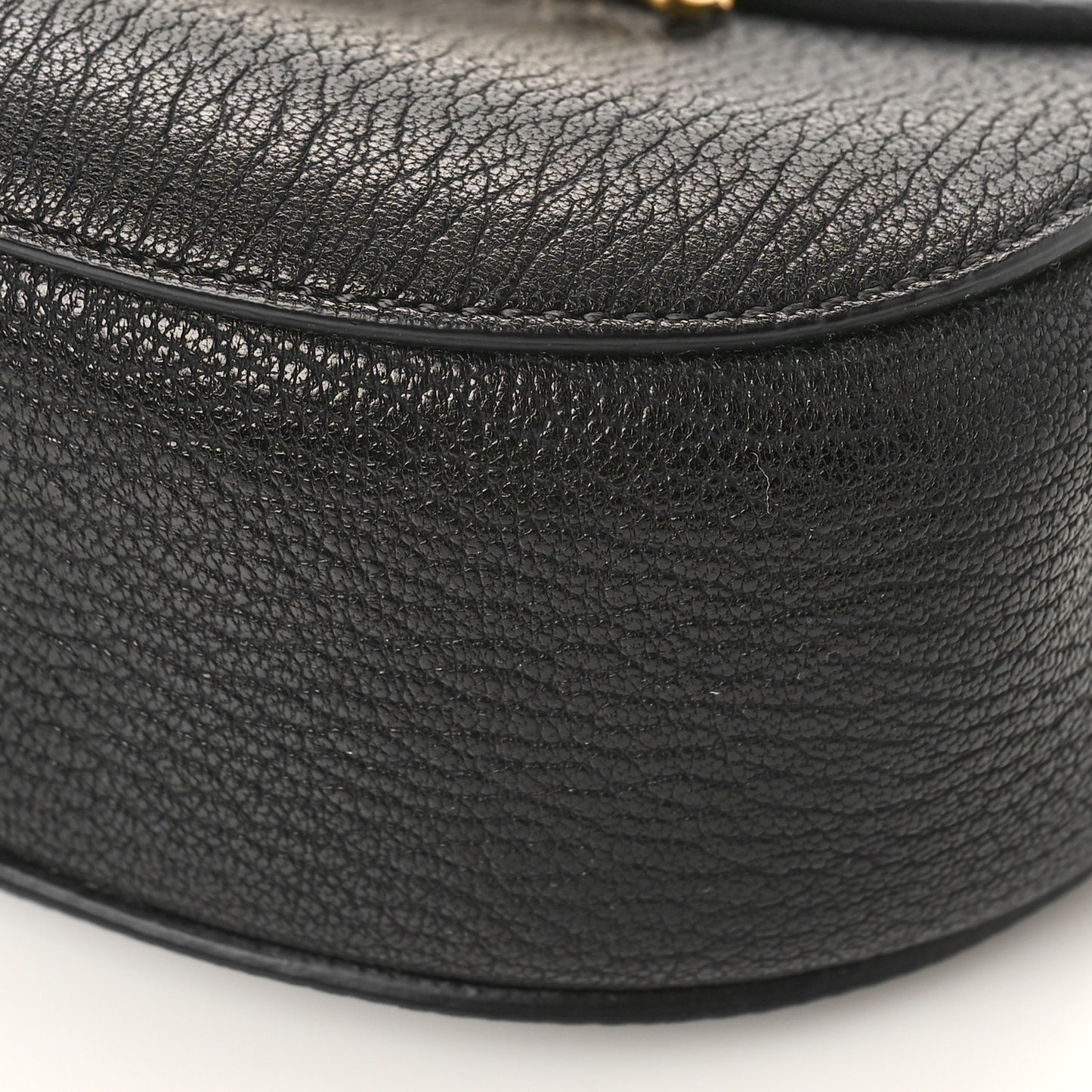 Grained Lambskin Drew Shoulder Bag Black