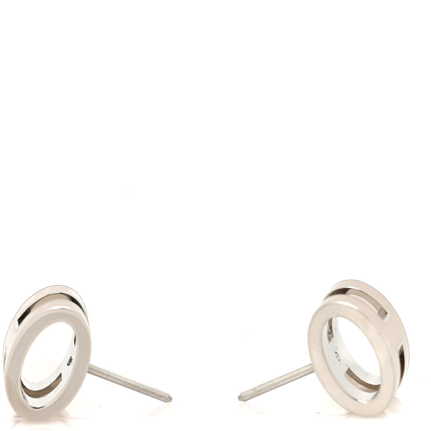 Palladium Lacquered Mini Pop H Earrings Marron Glace