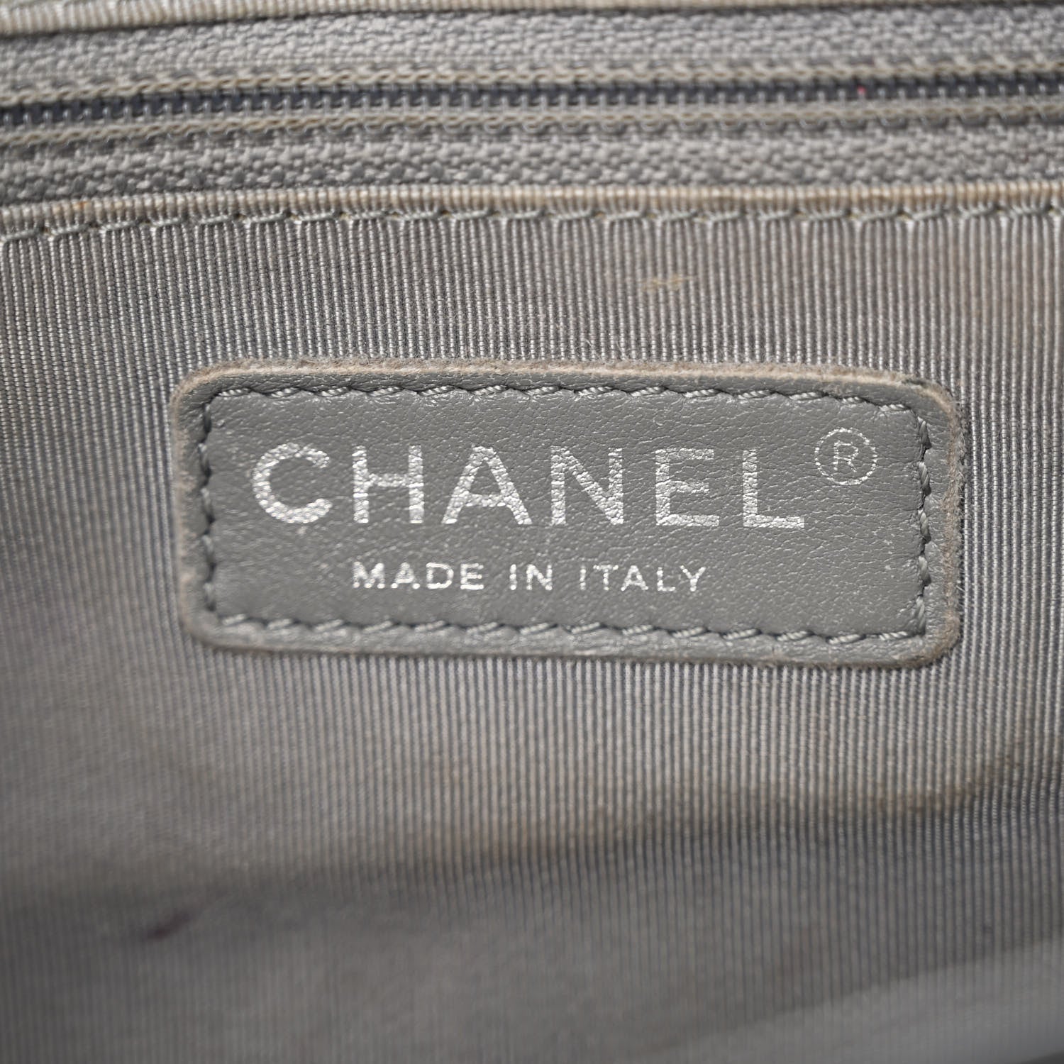 Chanel Washed Lambskin Quilted Medium Chain Around Messenger Dark Grey 6 of 14